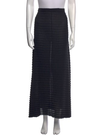 Issey Miyake White Label Striped Midi Length Skirt