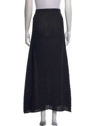 Issey Miyake White Label Striped Midi Length Skirt
