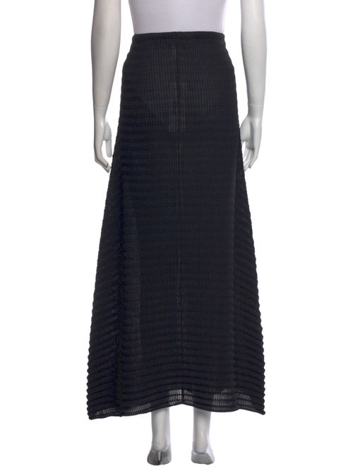Issey Miyake White Label Striped Midi Length Skirt