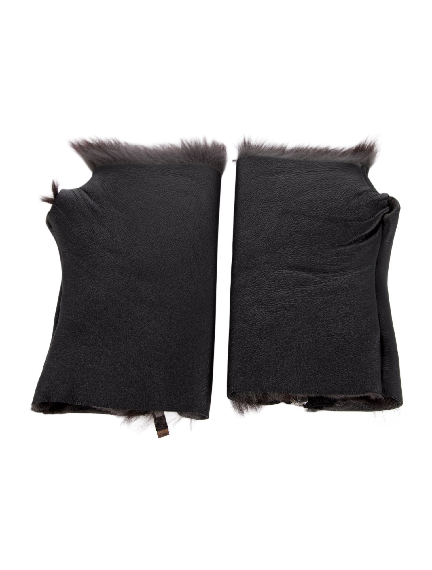 Incarnation Leather fingerless gloves.