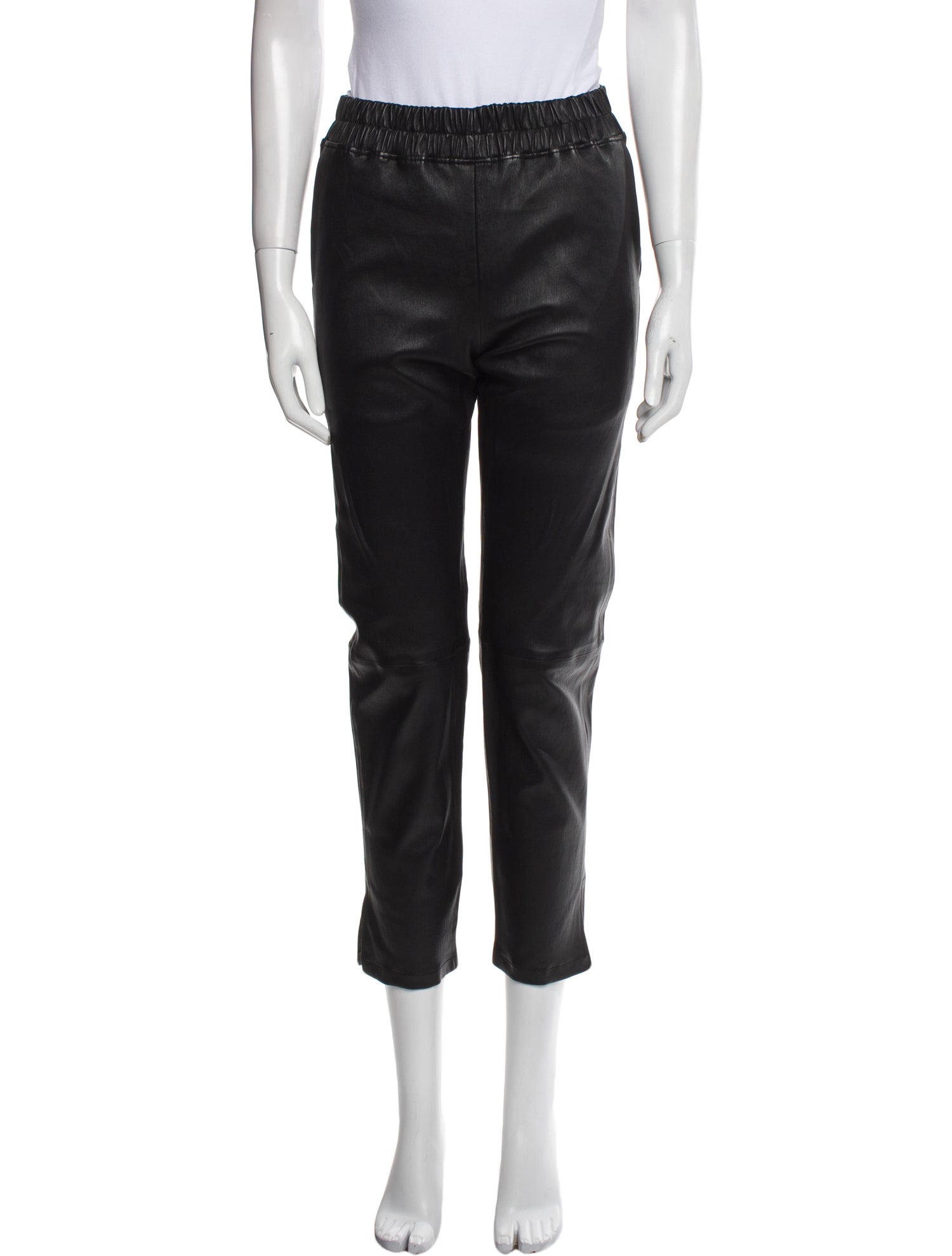 Inès & Maréchal Leather Straight Leg Pants