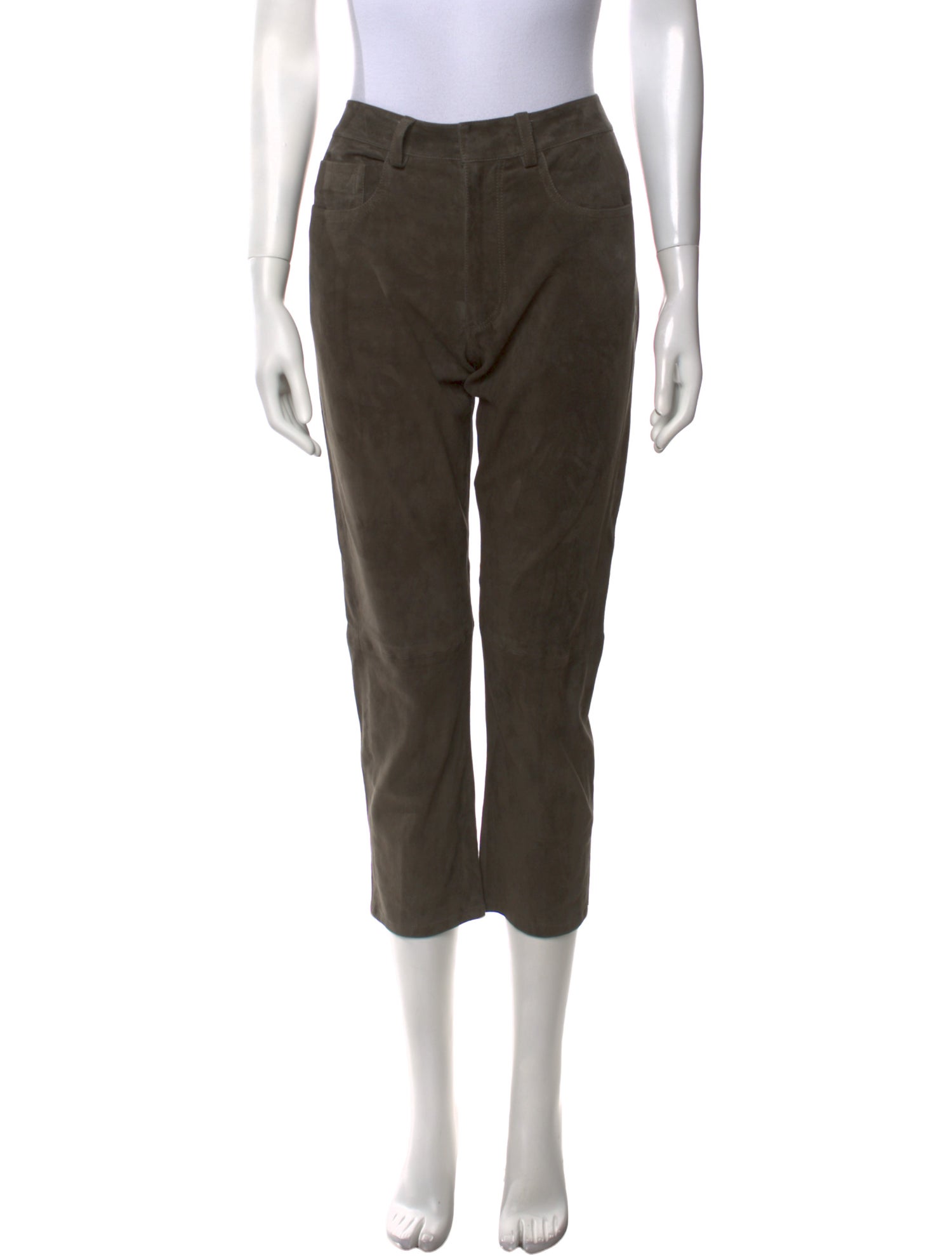 Inès & Maréchal Suede Straight Leg Pants