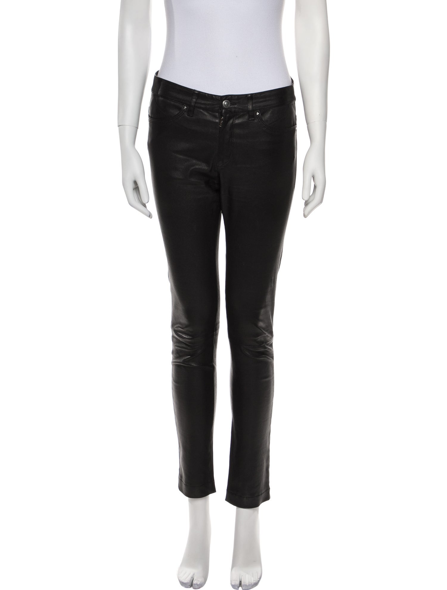 Inès & Maréchal Leather Skinny Leg Pants