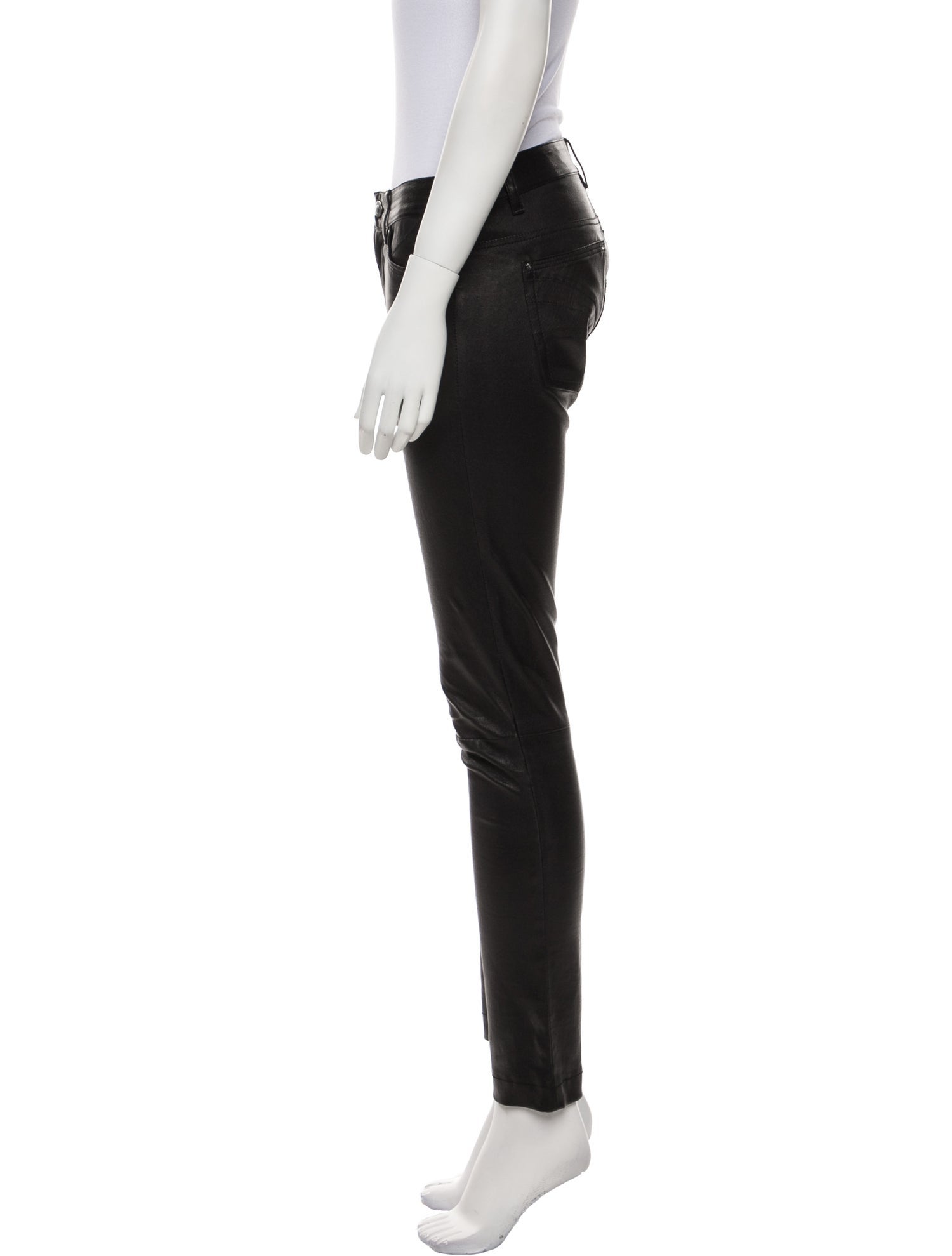 Inès & Maréchal Leather Skinny Leg Pants
