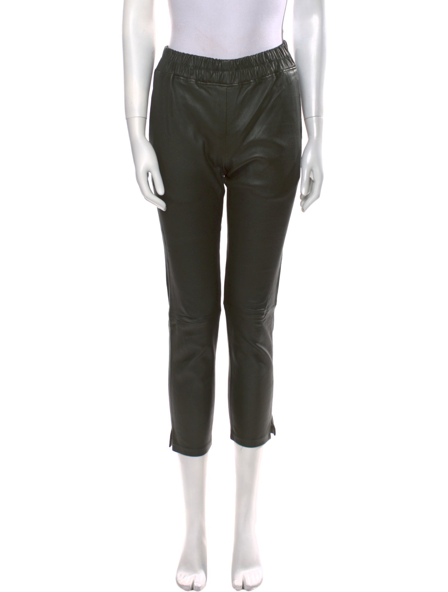 Inès & Maréchal Leather Straight Leg Pants