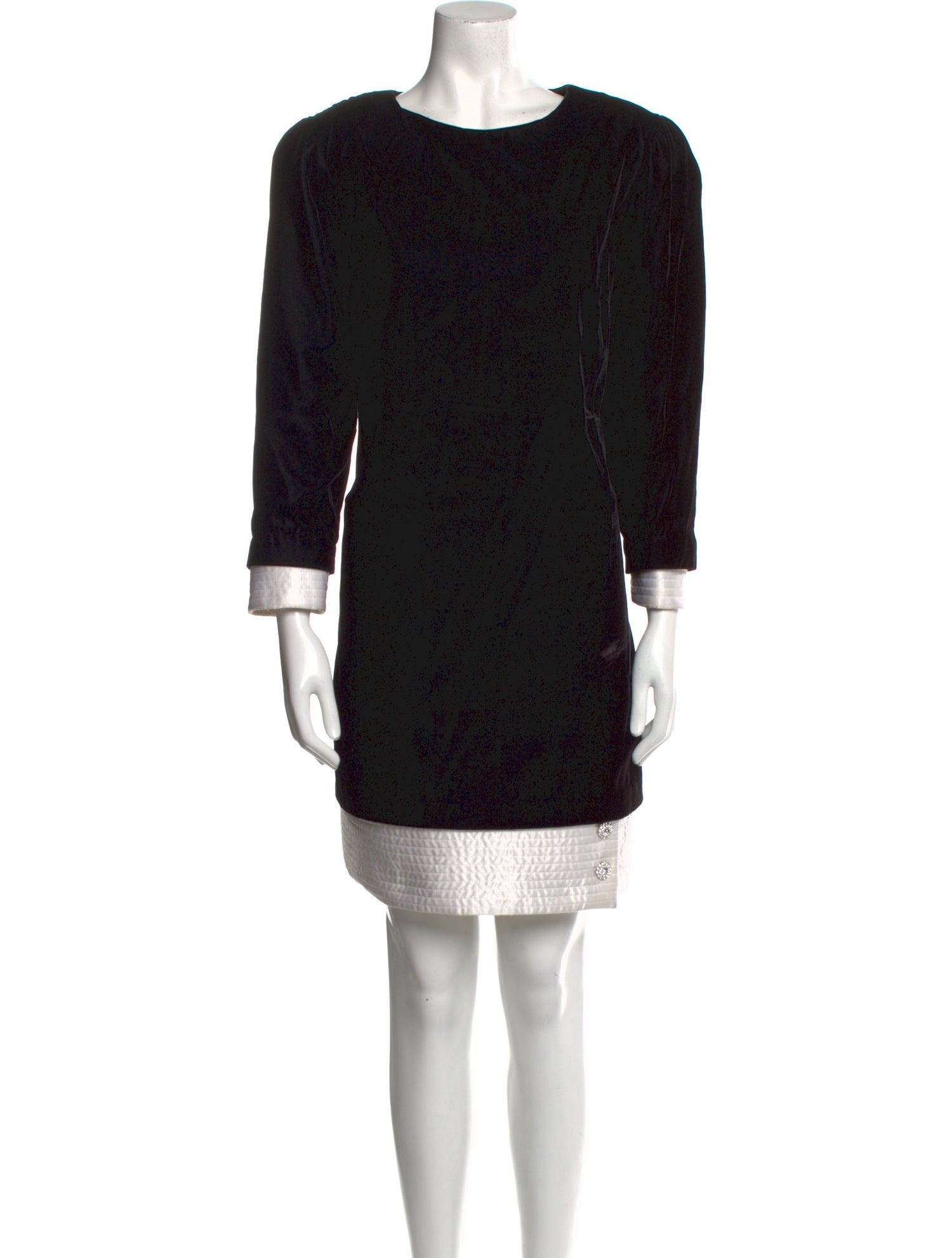 I.MAGNIN Velour Mini Dress