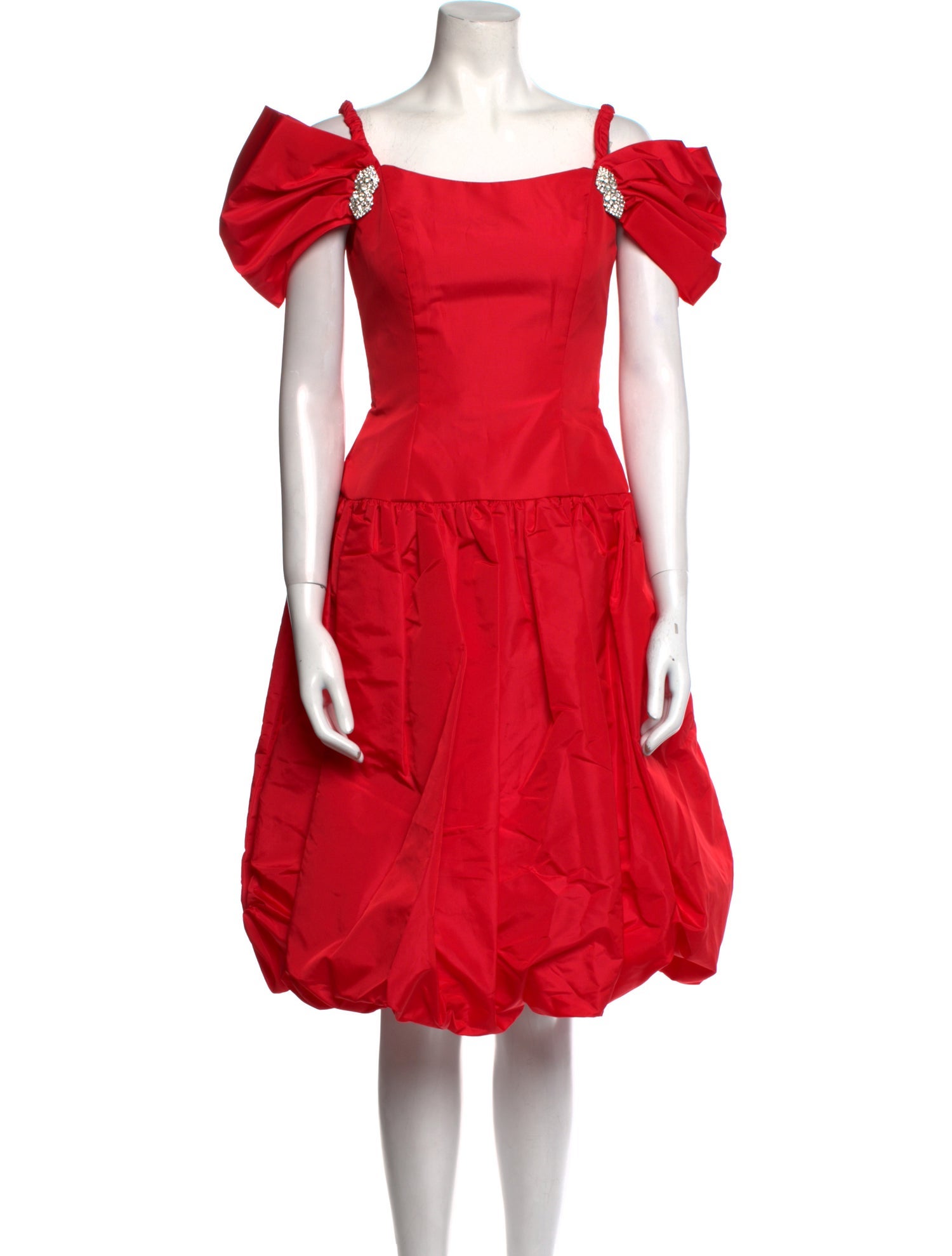 I.MAGNIN Square Neckline Knee-Length Dress