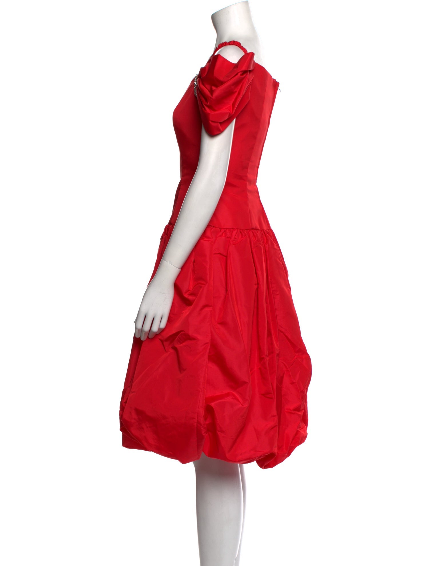 I.MAGNIN Square Neckline Knee-Length Dress
