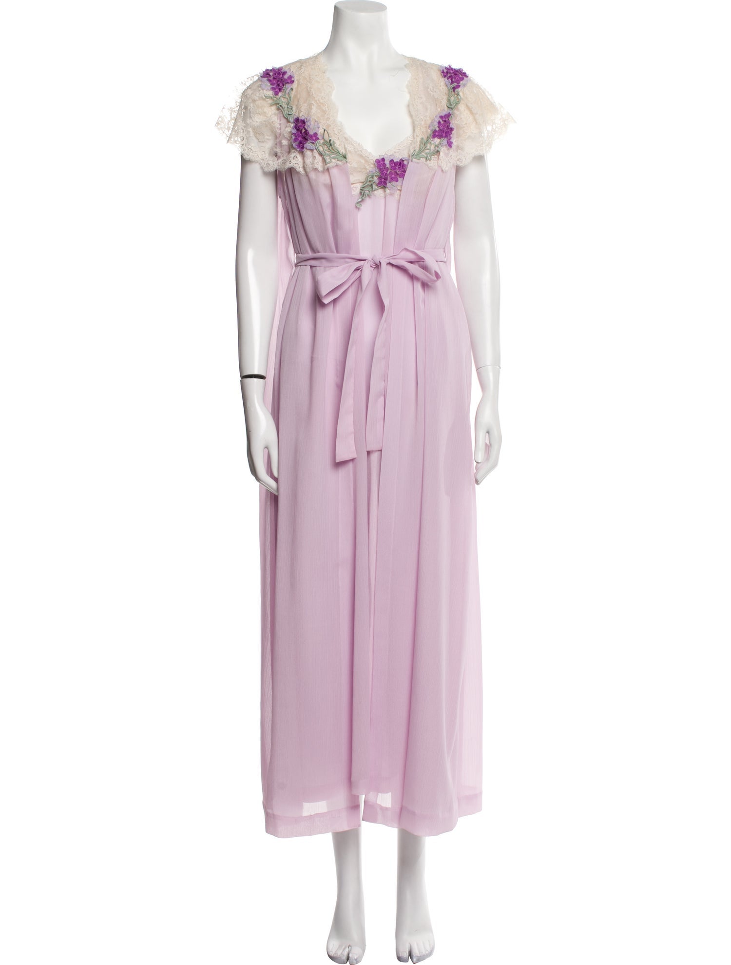 I.MAGNIN Embroidered Accent Nightgown