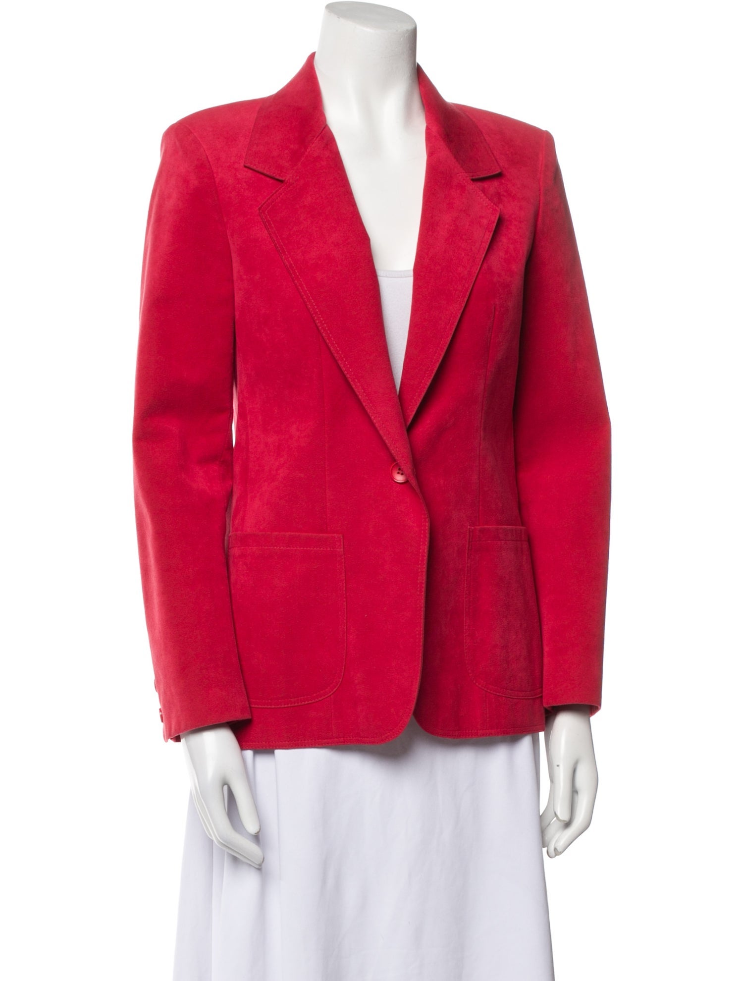 I.MAGNIN Leather Blazer