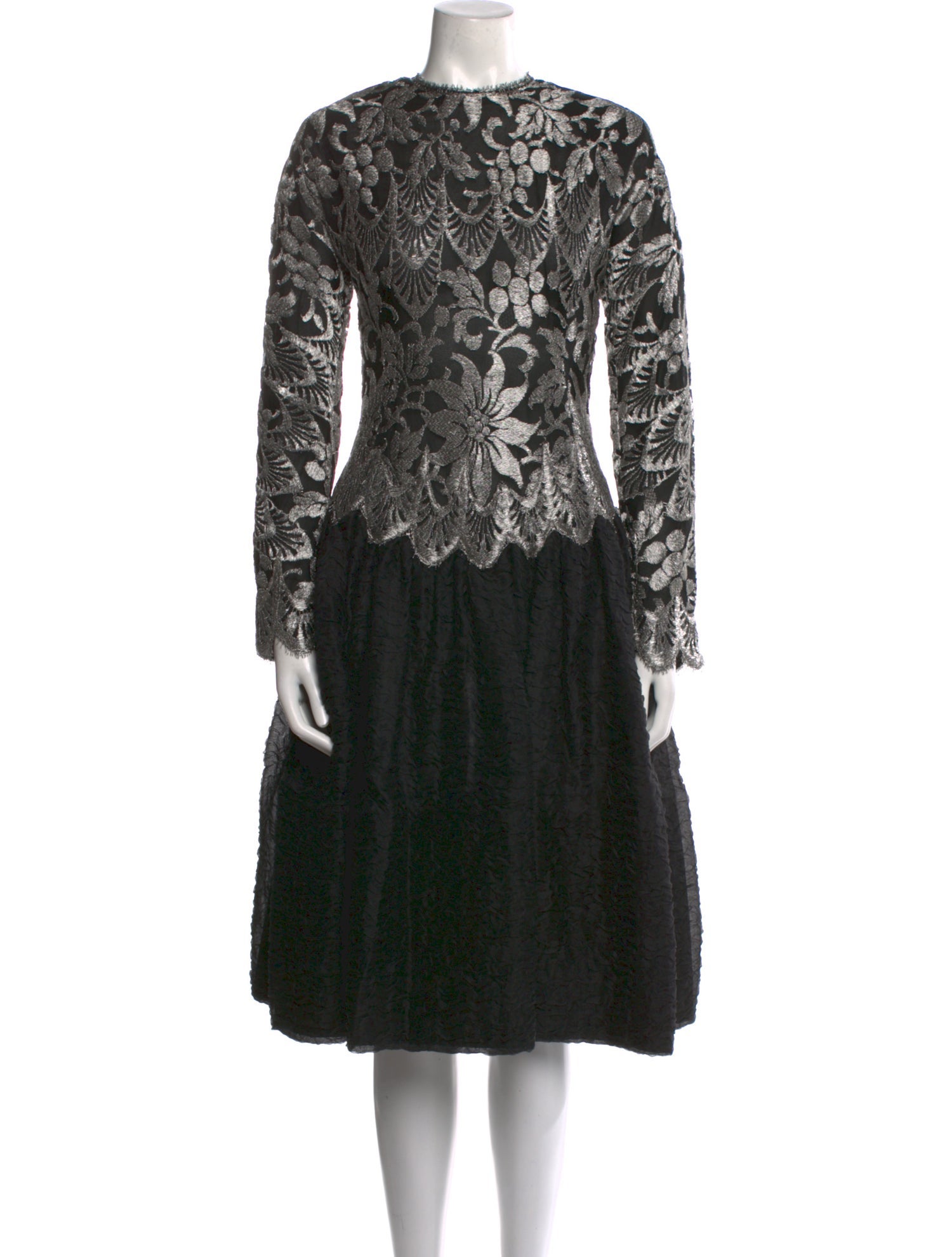 I.MAGNIN Printed Midi Length Dress