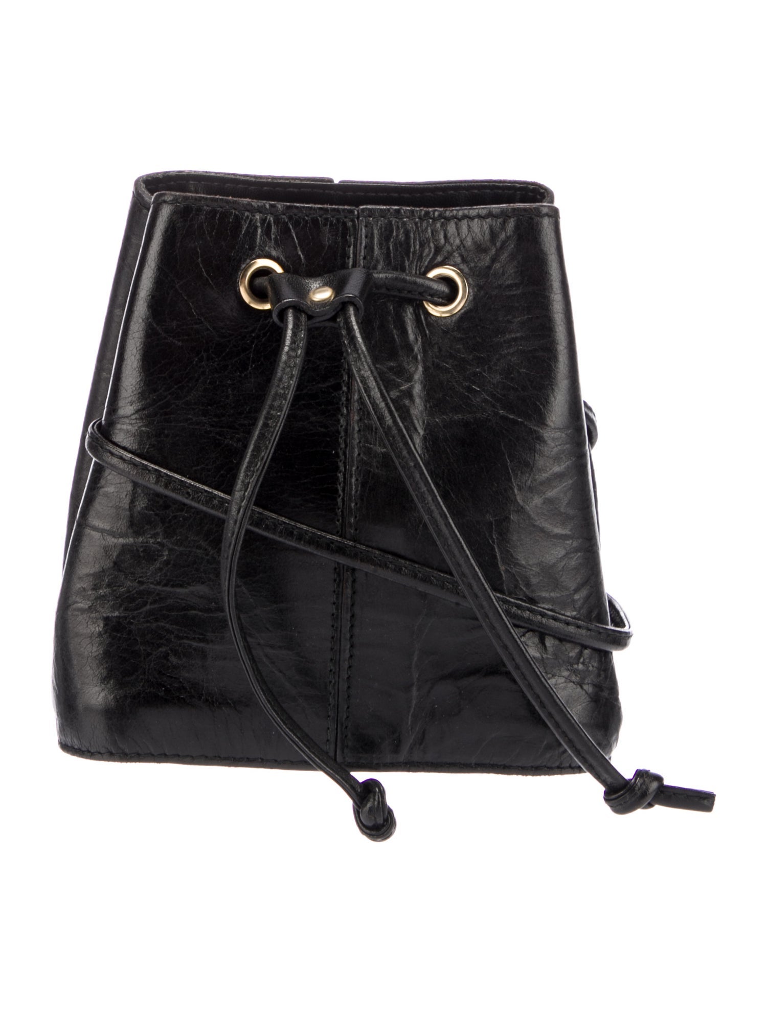 I.MAGNIN Leather Bucket Bag