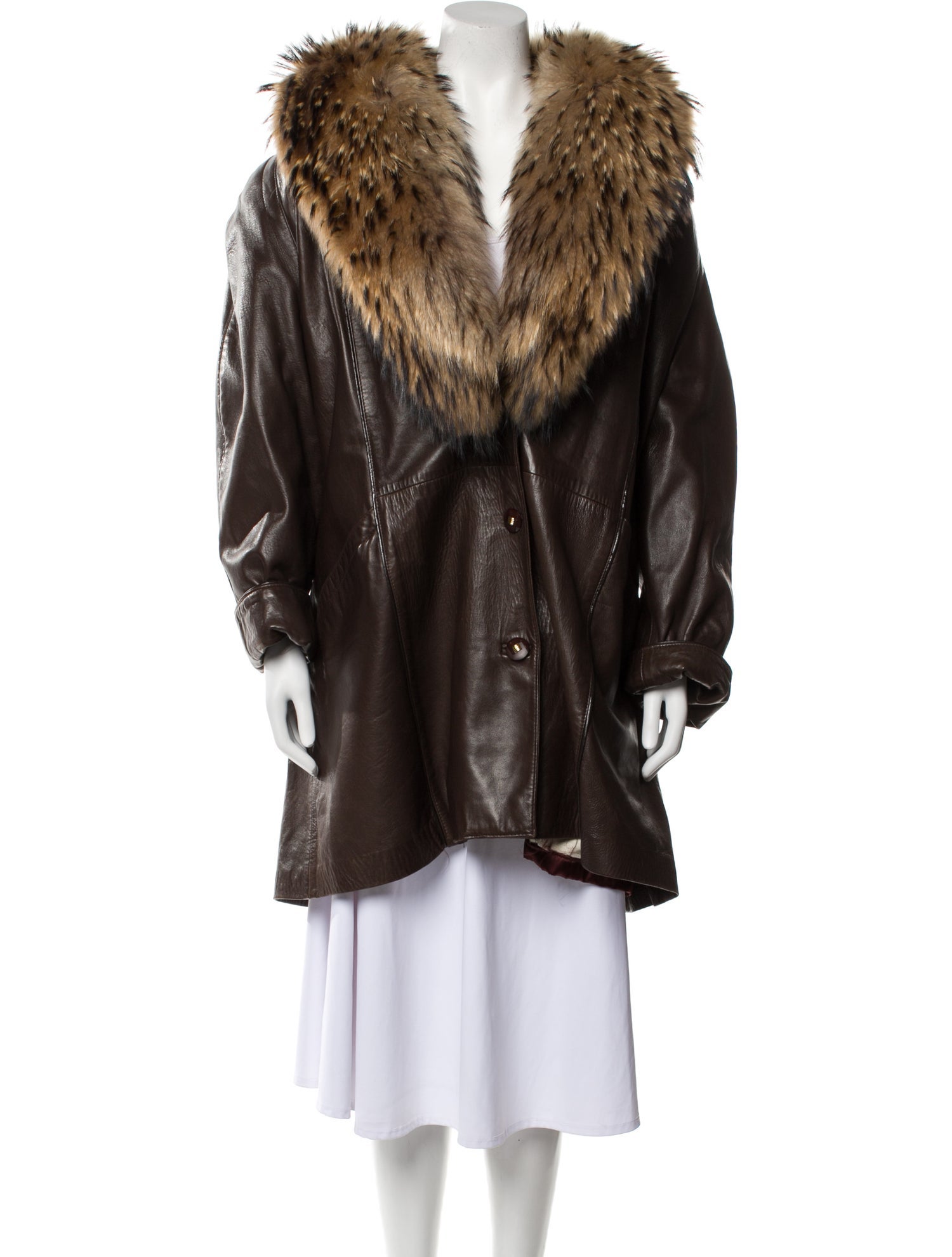 I.MAGNIN Faux Fur Coat