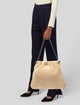 I.MAGNIN Raffia Top Handle Bag