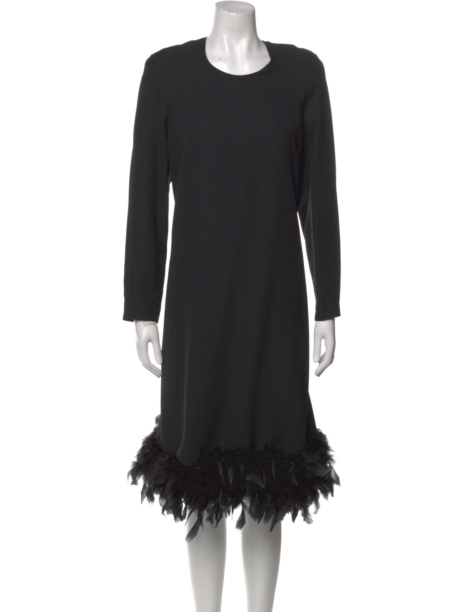 I.MAGNIN Crew Neck Knee-Length Dress