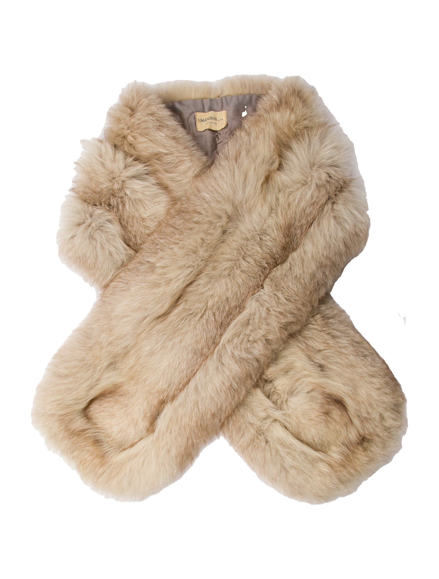I.MAGNIN Faux Fur Shawl
