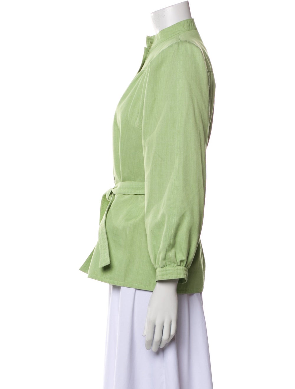 Givenchy Evening Jacket Green Collarless - image 2