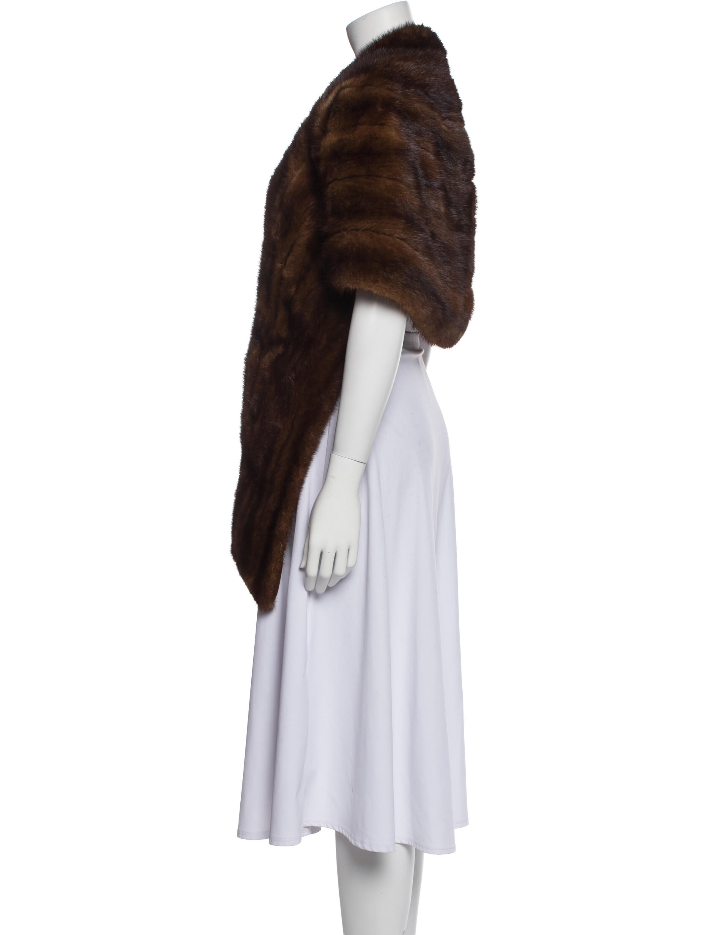 I.MAGNIN Fur Vintage Shawl