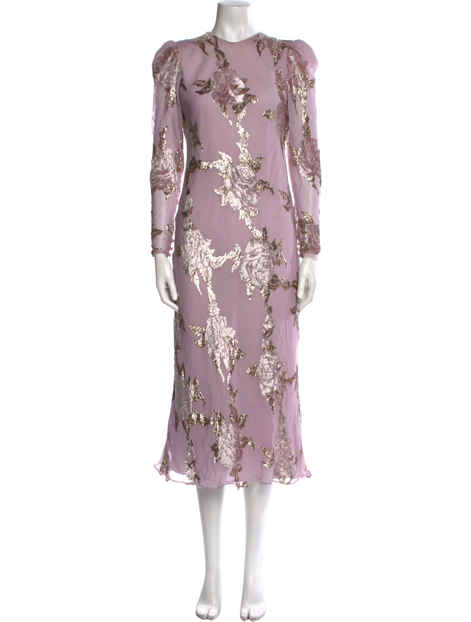 I.MAGNIN Floral Print Long Dress