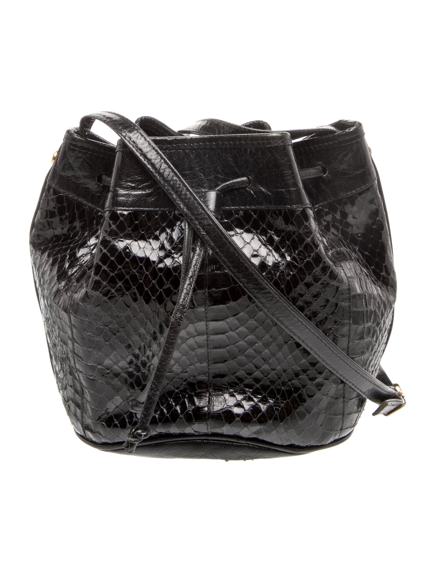I.MAGNIN Leather Bucket Bag