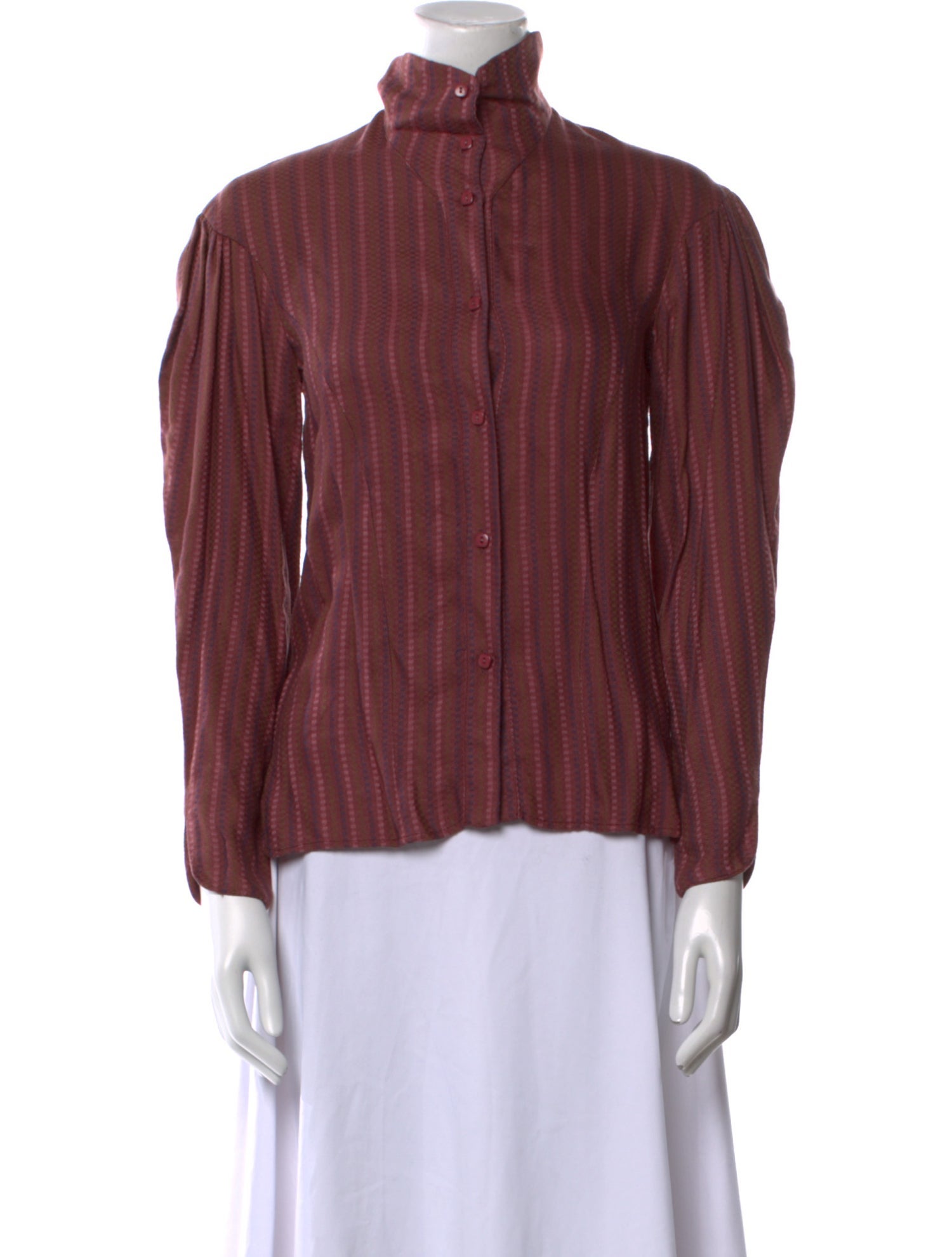 I.MAGNIN Vintage Mock Neck Blouse