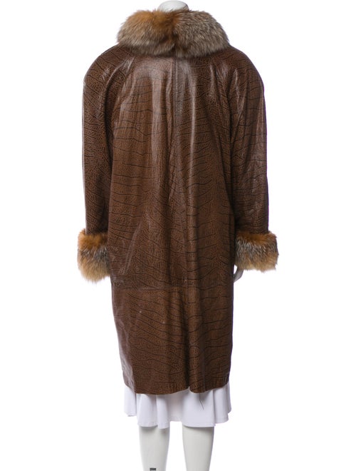 I.MAGNIN Animal Print Faux Fur Coat