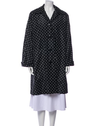 I.MAGNIN Polka Dot Print Peacoat