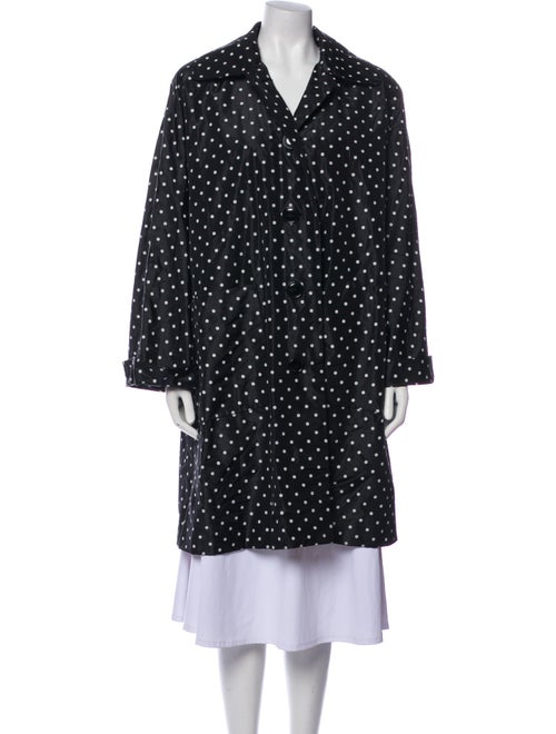 I.MAGNIN Polka Dot Print Peacoat