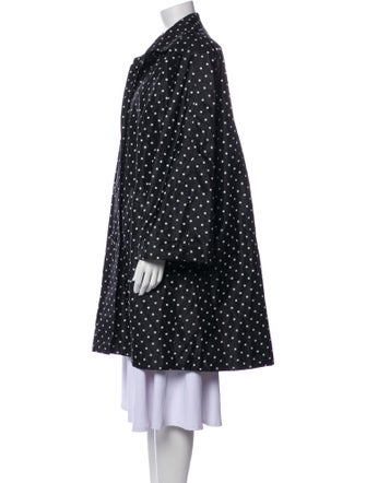I.MAGNIN Polka Dot Print Peacoat