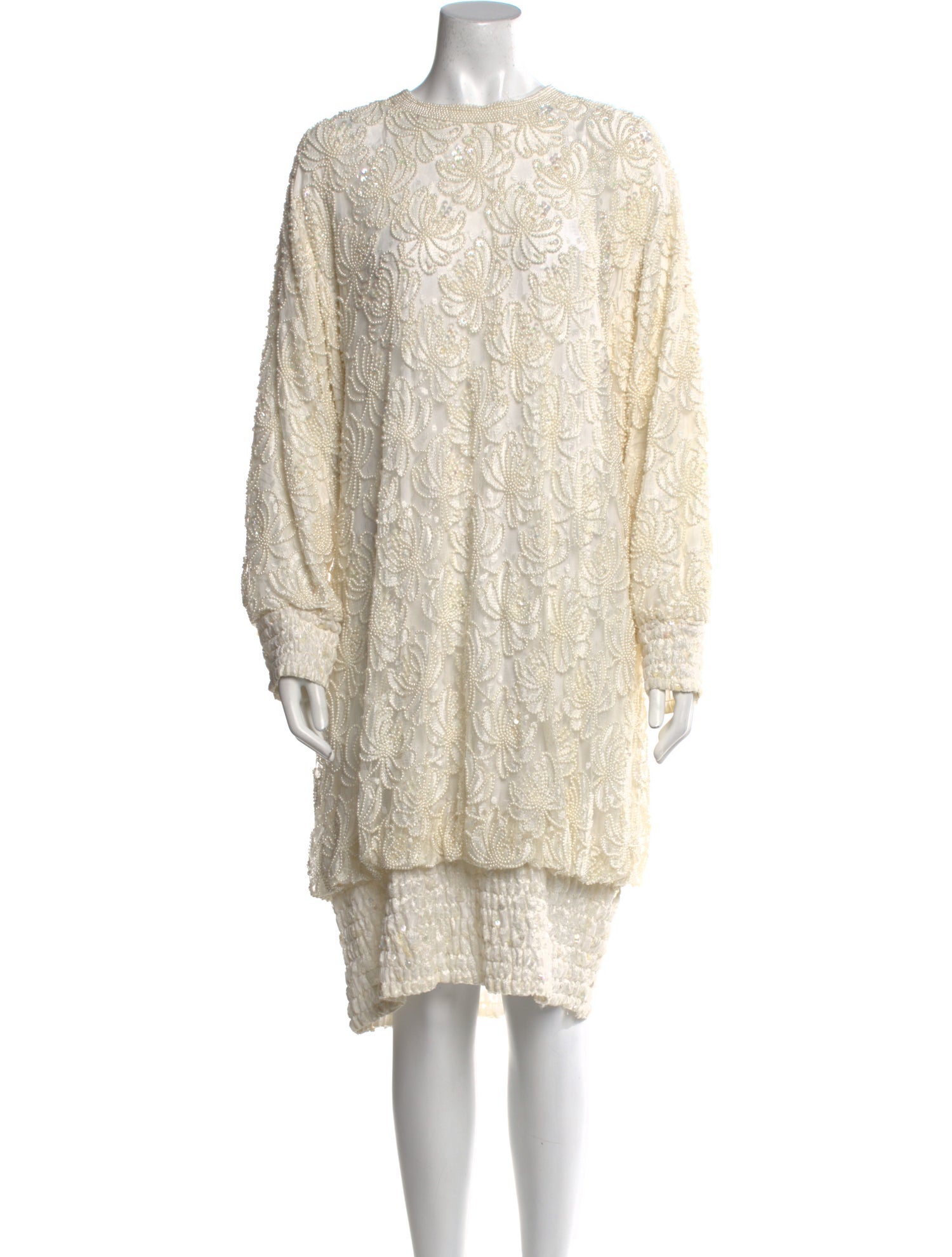 I.MAGNIN Bateau Neckline Midi Length Dress