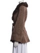 I.MAGNIN Wool Printed Faux Fur Jacket
