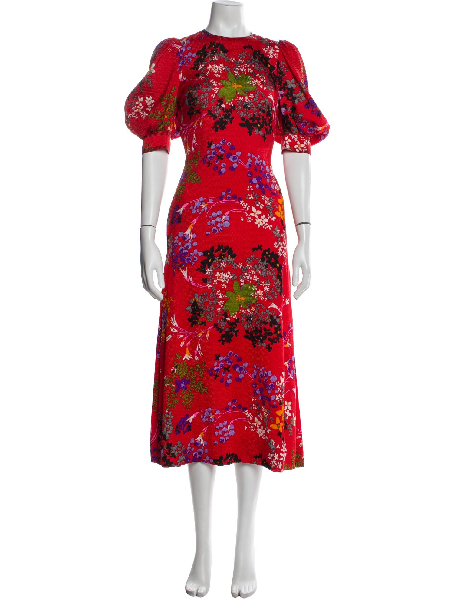 I.MAGNIN Floral Print Long Dress