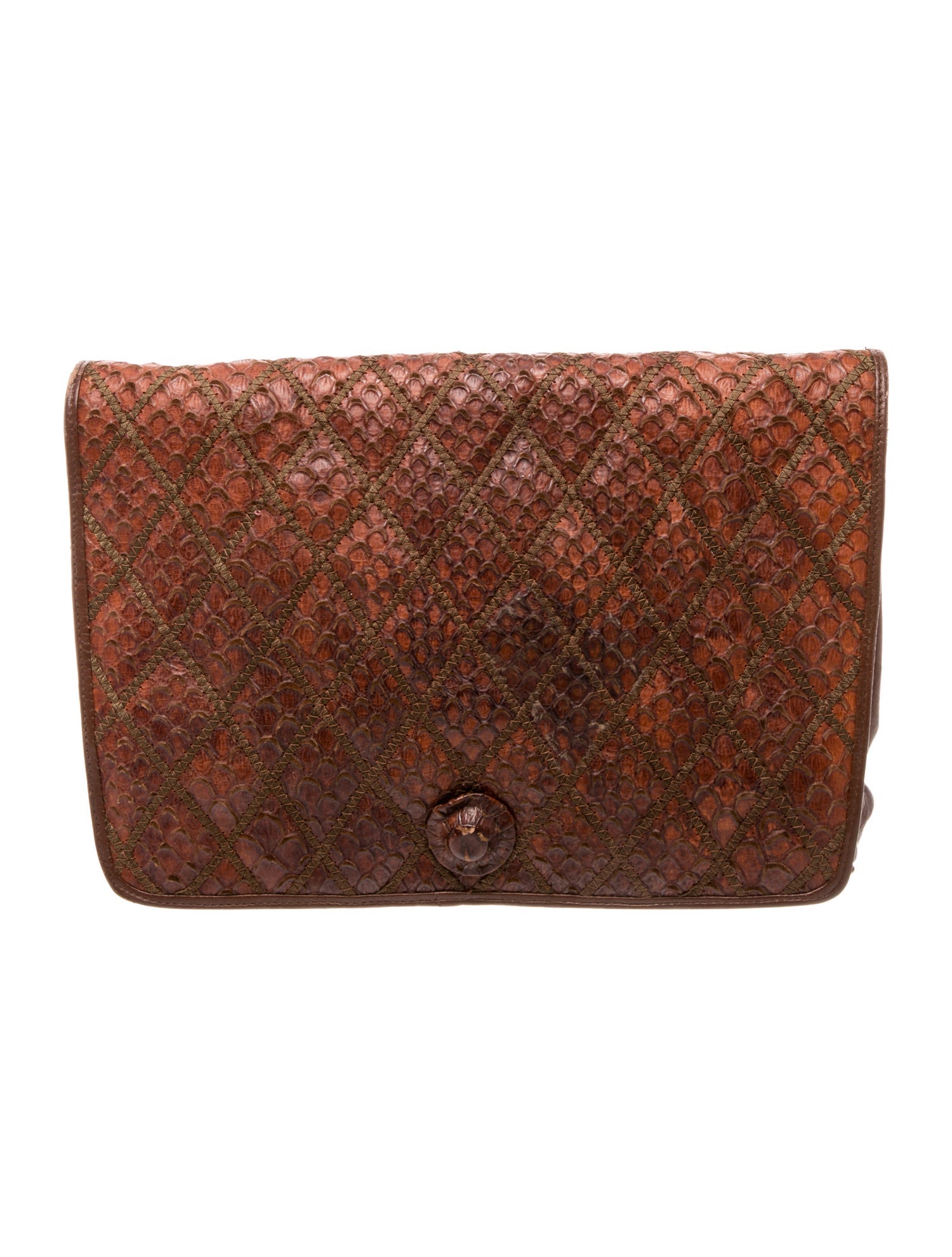 I.MAGNIN Embossed Leather Portfolio