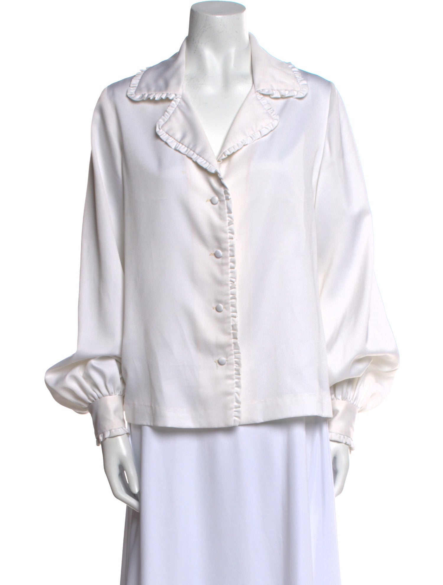 I.MAGNIN Vintage Long Sleeve Button-Up Top