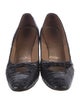 I.MAGNIN Leather Bow Accents Pumps