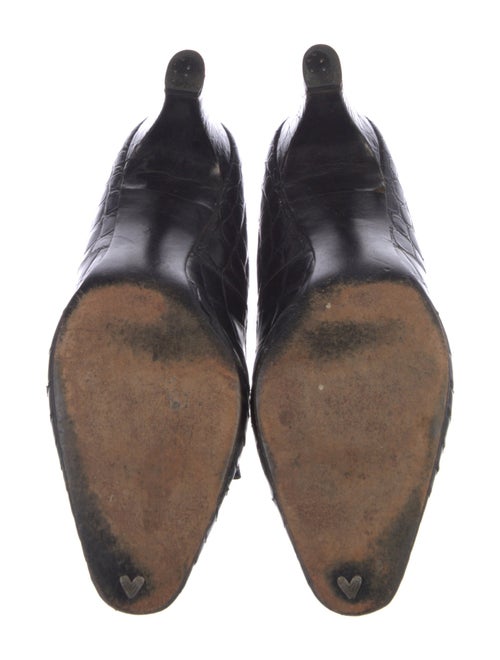 I.MAGNIN Leather Bow Accents Pumps