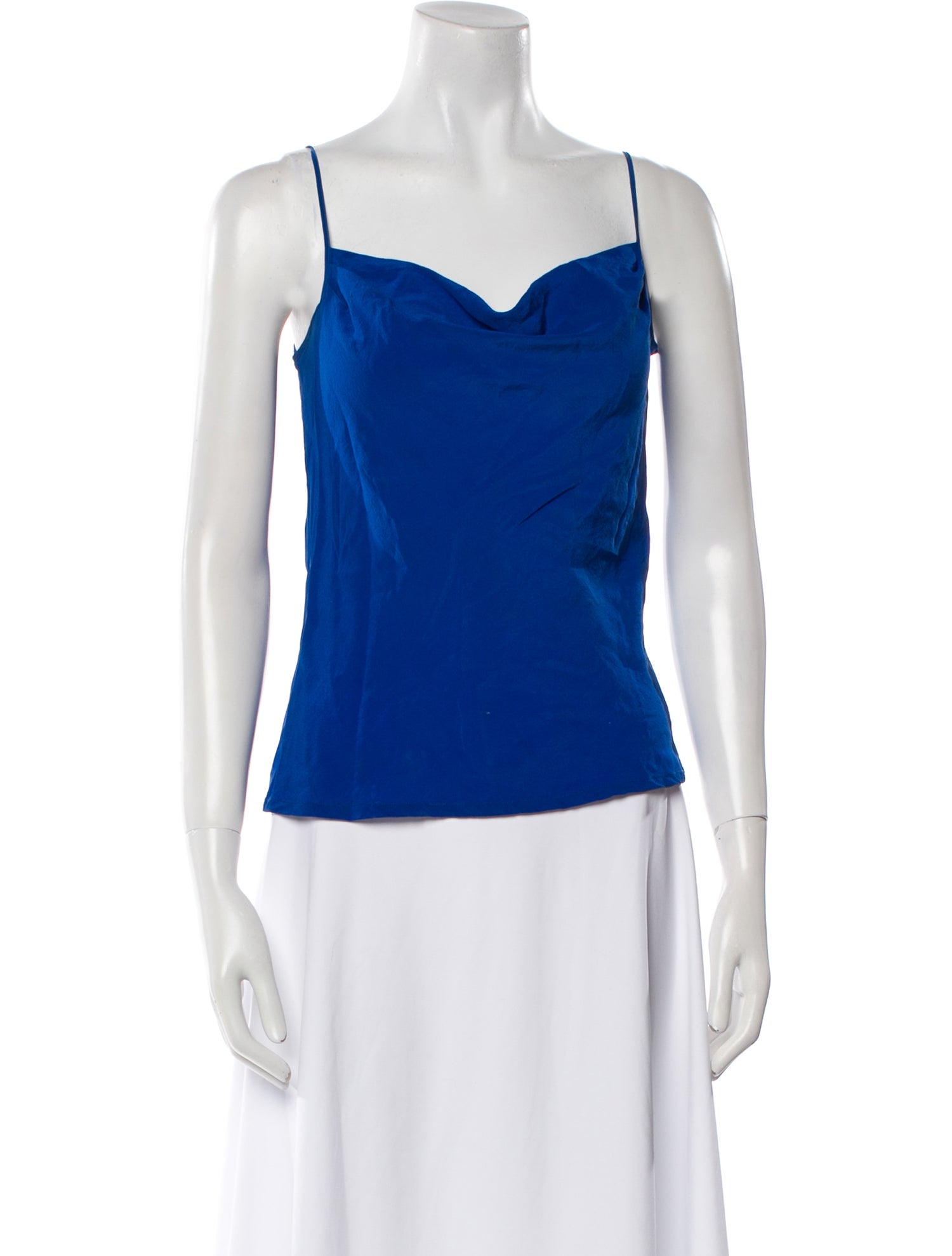 I.MAGNIN Silk Cowl Neck Top