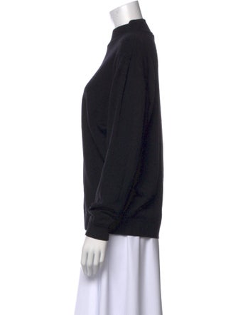 I.MAGNIN Merino Wool Mock Neck Sweater