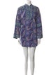 I.MAGNIN Paisley Print Mock Neck Tunic