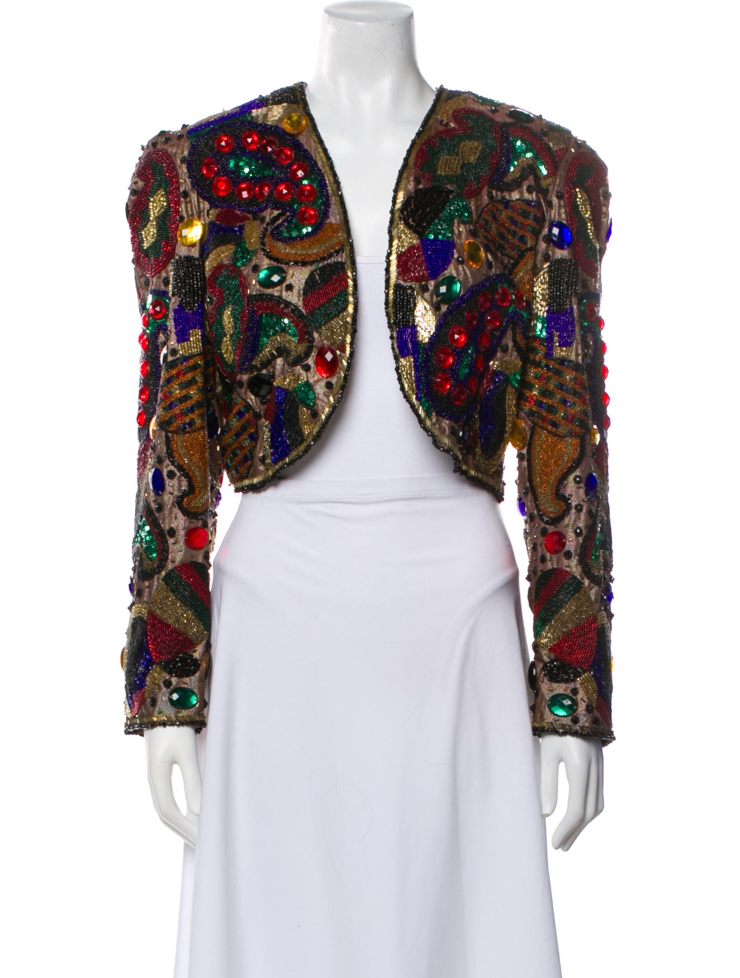 I.MAGNIN Floral Print Bolero