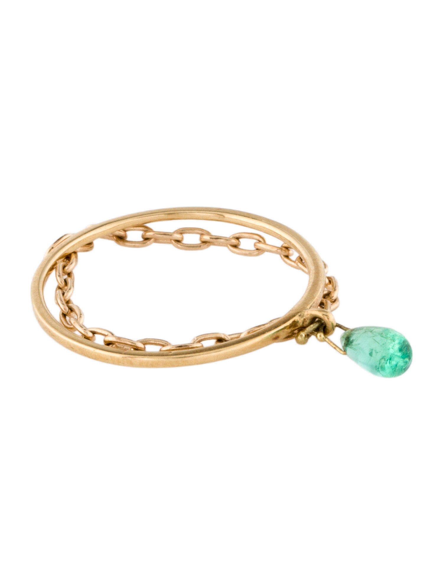 Inez and Vinoodh Emerald Chain Ring