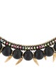 Iosselliani Crystal & Bead Double strand Collar Necklace