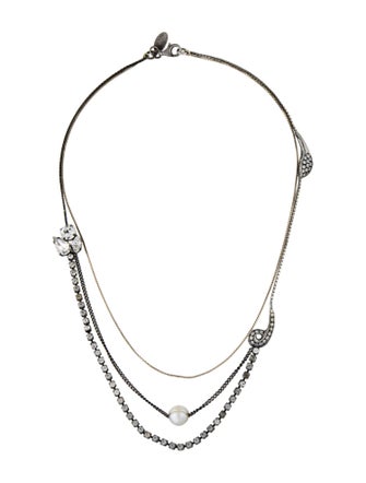Iosselliani Pearl & Crystal Collar Necklace