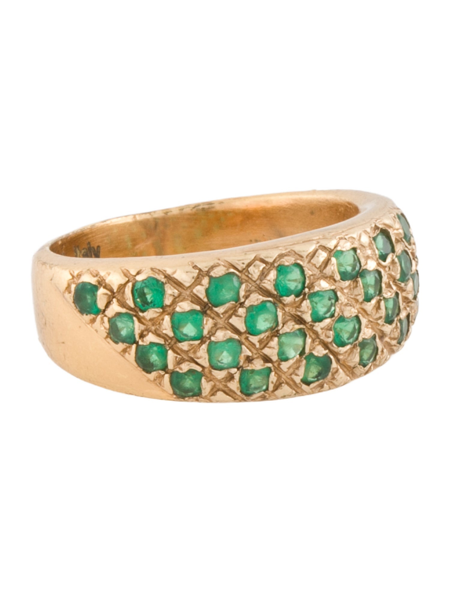 Iosselliani Crystal Signet Band