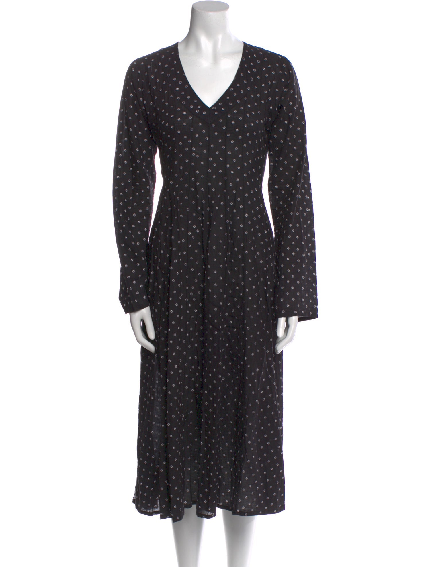 I Pezzi Dipinti Polka Dot Print Midi Length Dress