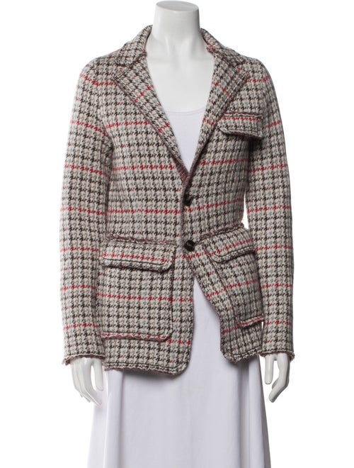 I Pezzi Dipinti Cashmere Plaid Print Blazer