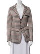 I Pezzi Dipinti Cashmere Plaid Print Blazer