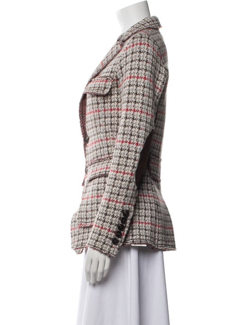 I Pezzi Dipinti Cashmere Plaid Print Blazer