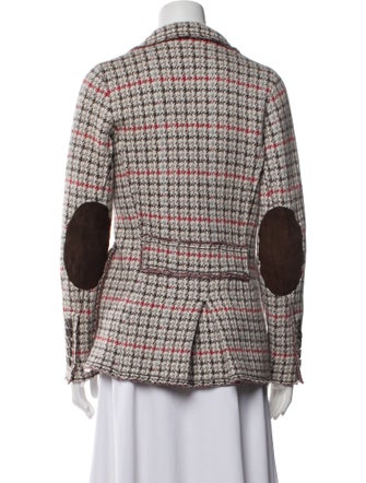 I Pezzi Dipinti Cashmere Plaid Print Blazer