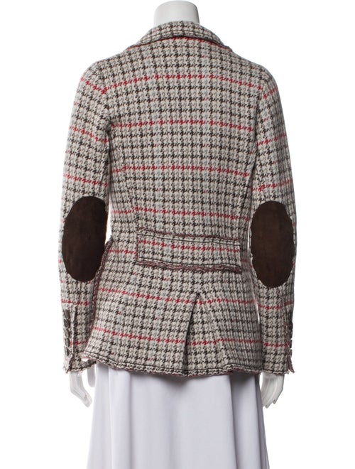 I Pezzi Dipinti Cashmere Plaid Print Blazer